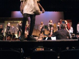 Me playing in the pit for Little Shop of Horrors!