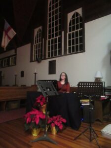 Me playing piano at The Chapel of St. John the Divine!