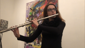 Me playing Erik Lawrence's  alto flute!