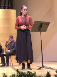 Me speaking at the  Potsdam Campus/Community Band concert!